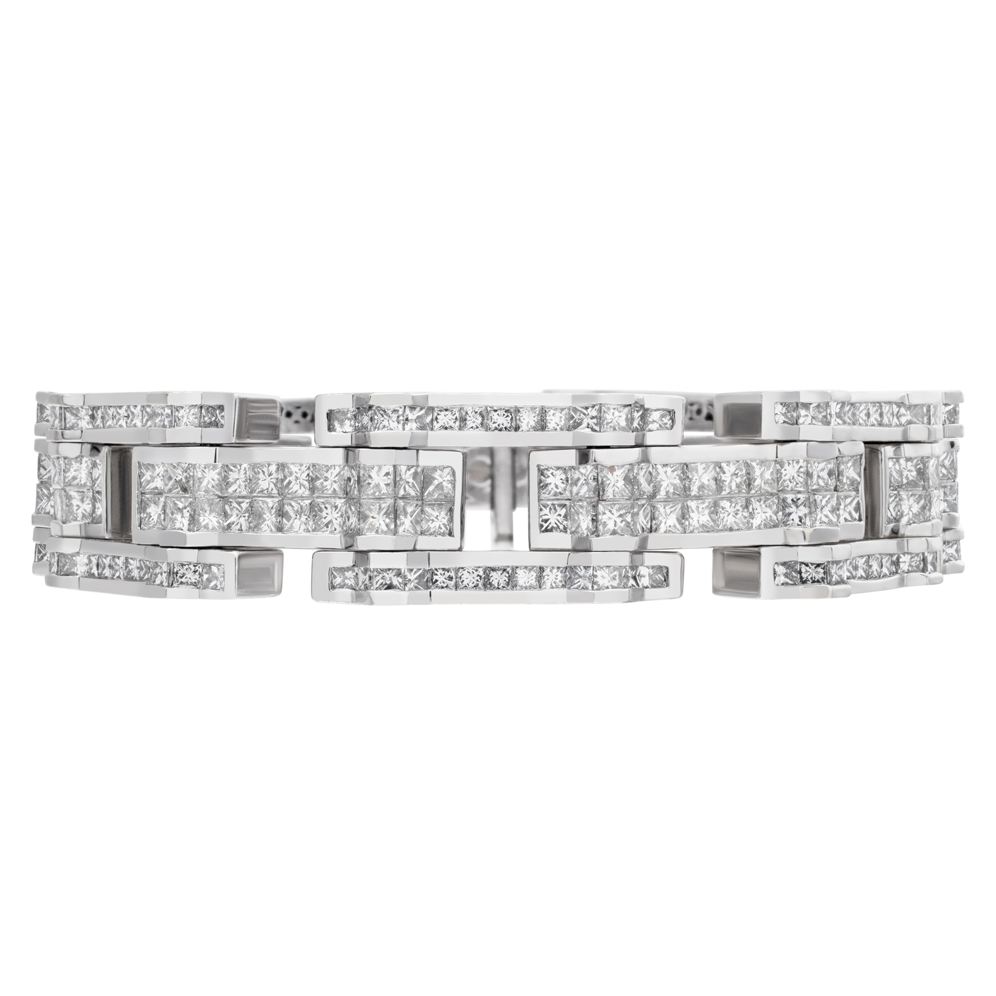 Heavy and bright Mens 17.50 carats diamond bracelet image 2