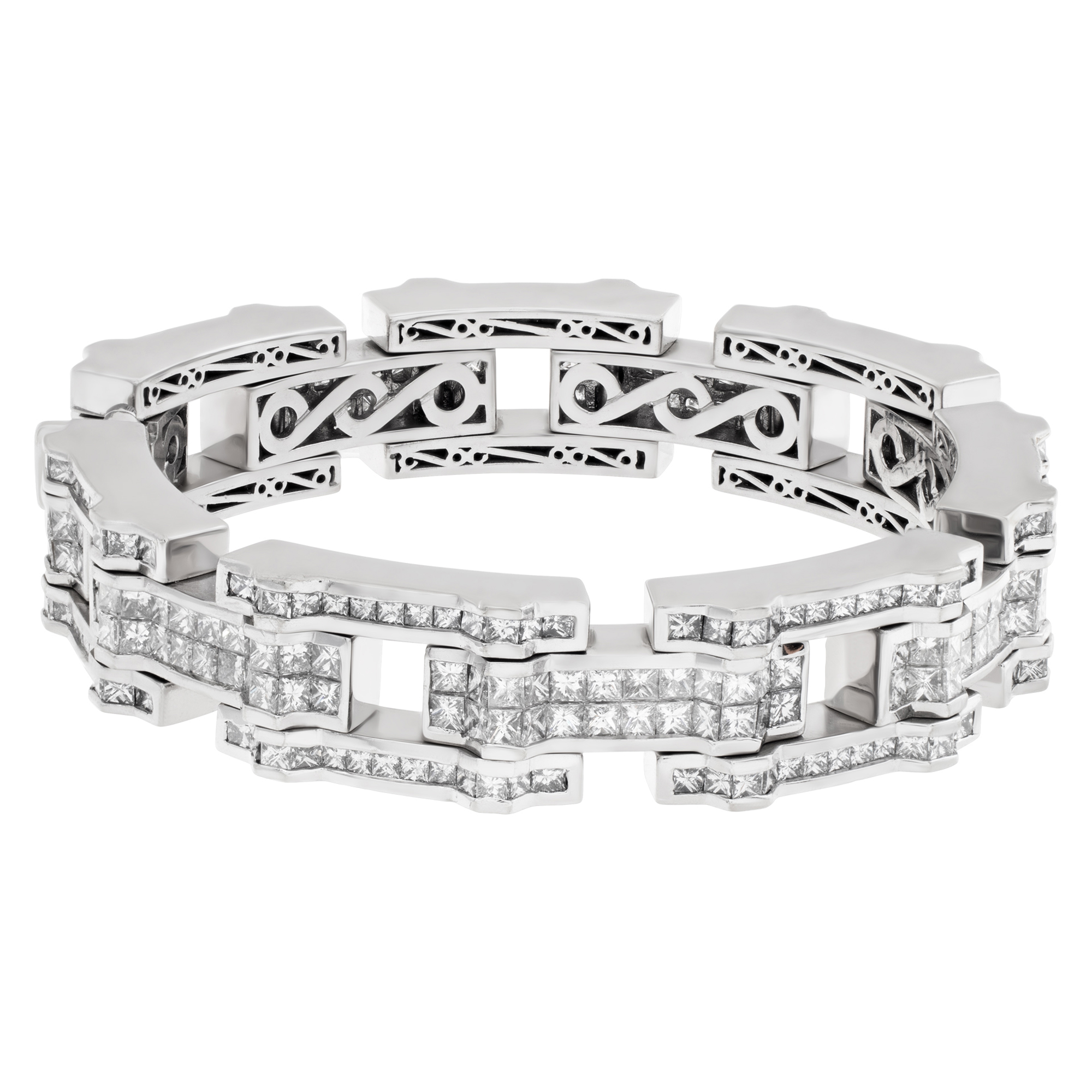 Heavy and bright Mens 17.50 carats diamond bracelet image 4