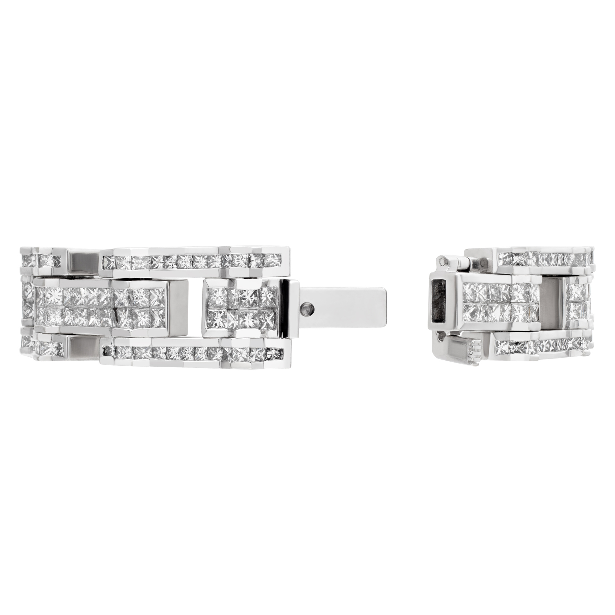 Heavy and bright Mens 17.50 carats diamond bracelet image 6