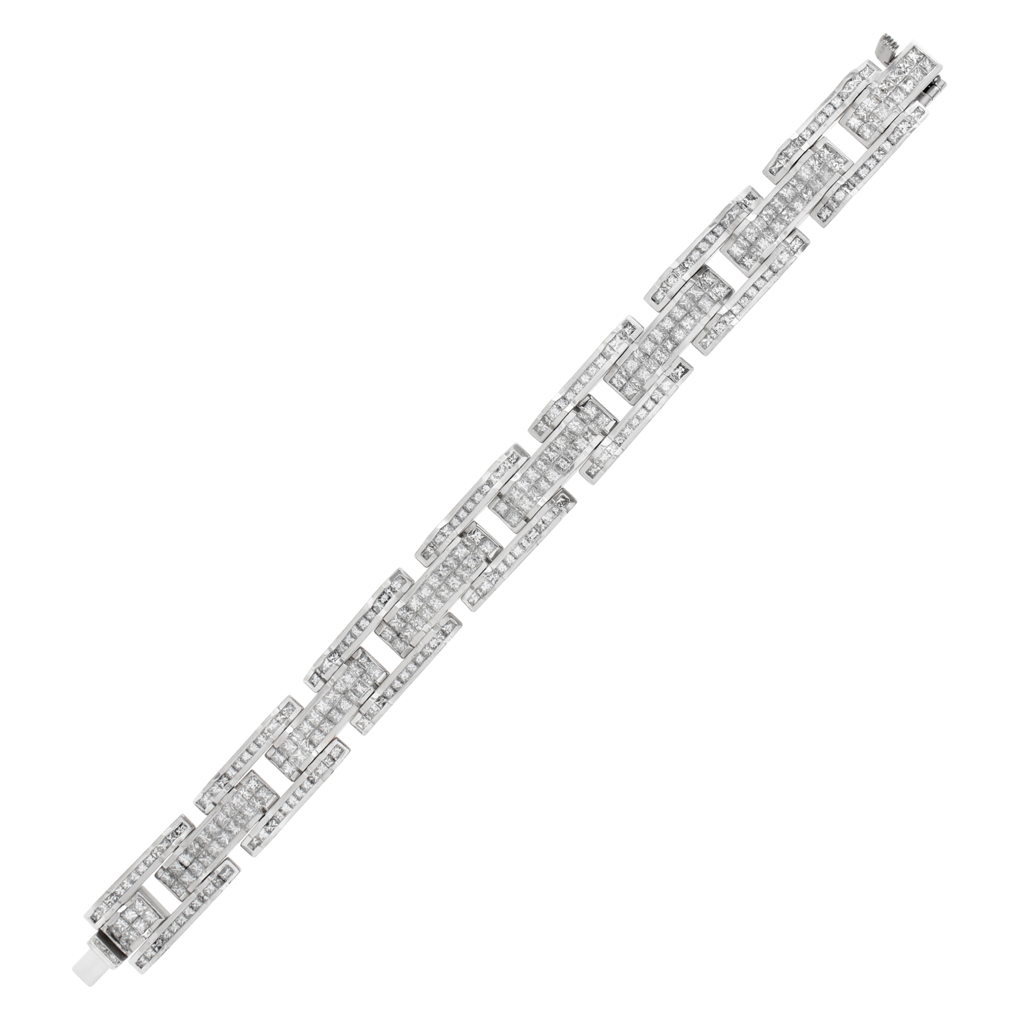 Heavy and bright Mens 17.50 carats diamond bracelet image 8