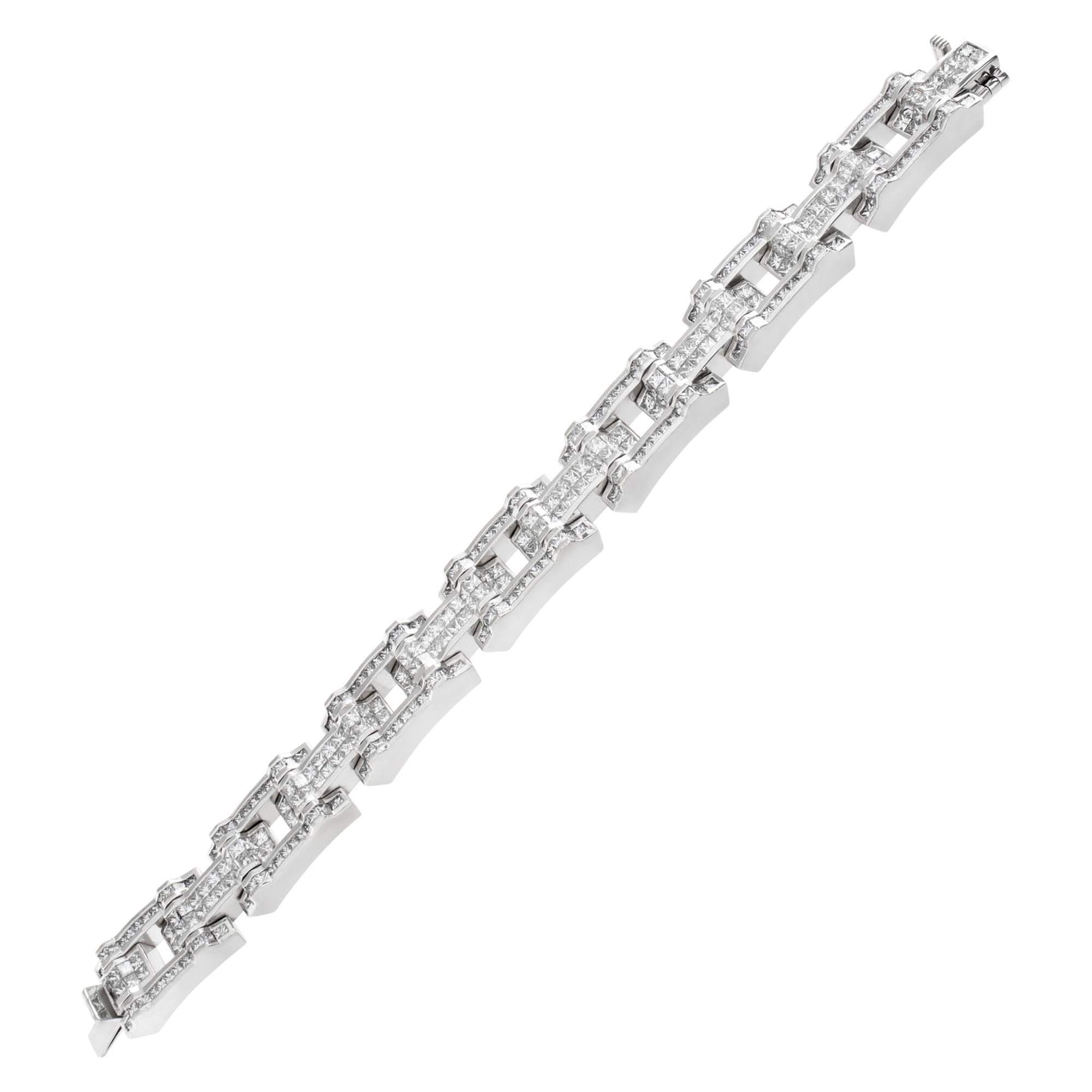 Heavy and bright Mens 17.50 carats diamond bracelet image 9