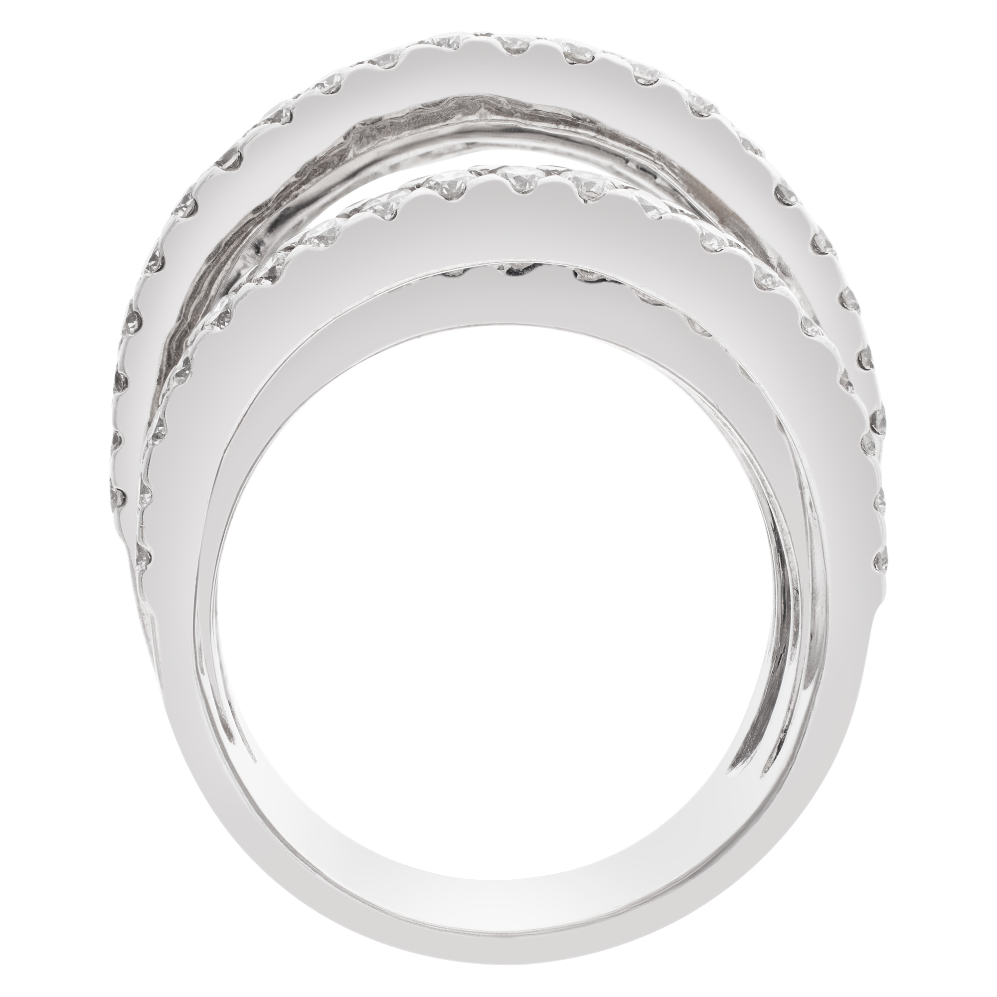 "Galaxy" pave diamond ring set in 18k white gold image 5