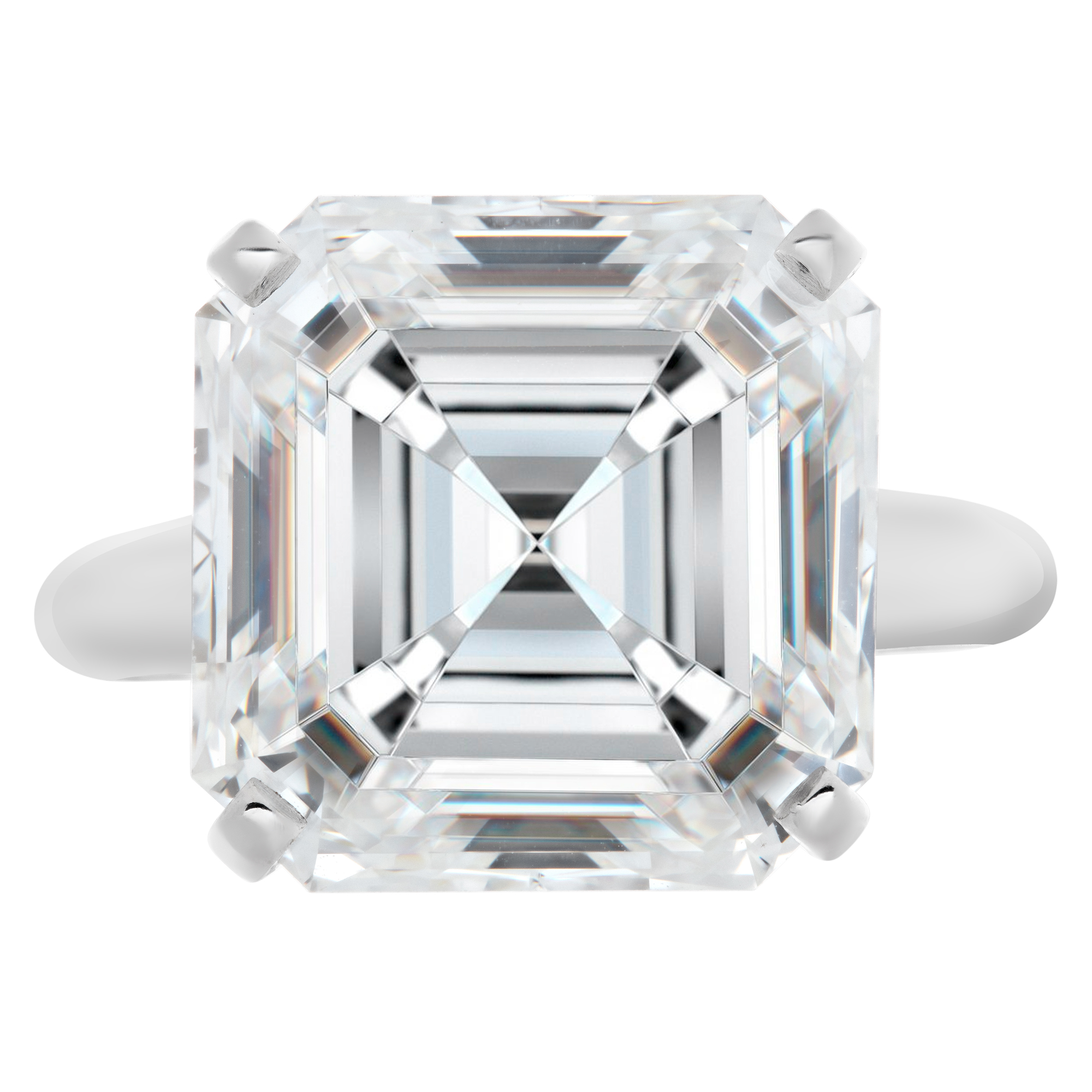 GIA certified asscher cut diamond 9.03 carat (G Color, Vs 1 Clarity) solitaire ring image 2