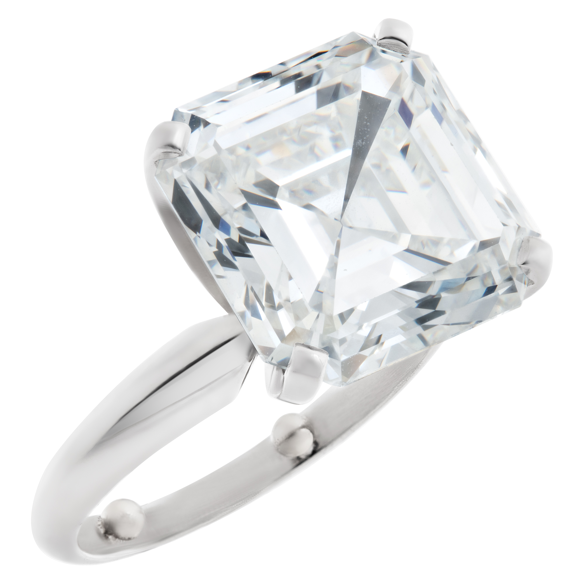 GIA certified asscher cut diamond 9.03 carat (G Color, Vs 1 Clarity) solitaire ring image 3