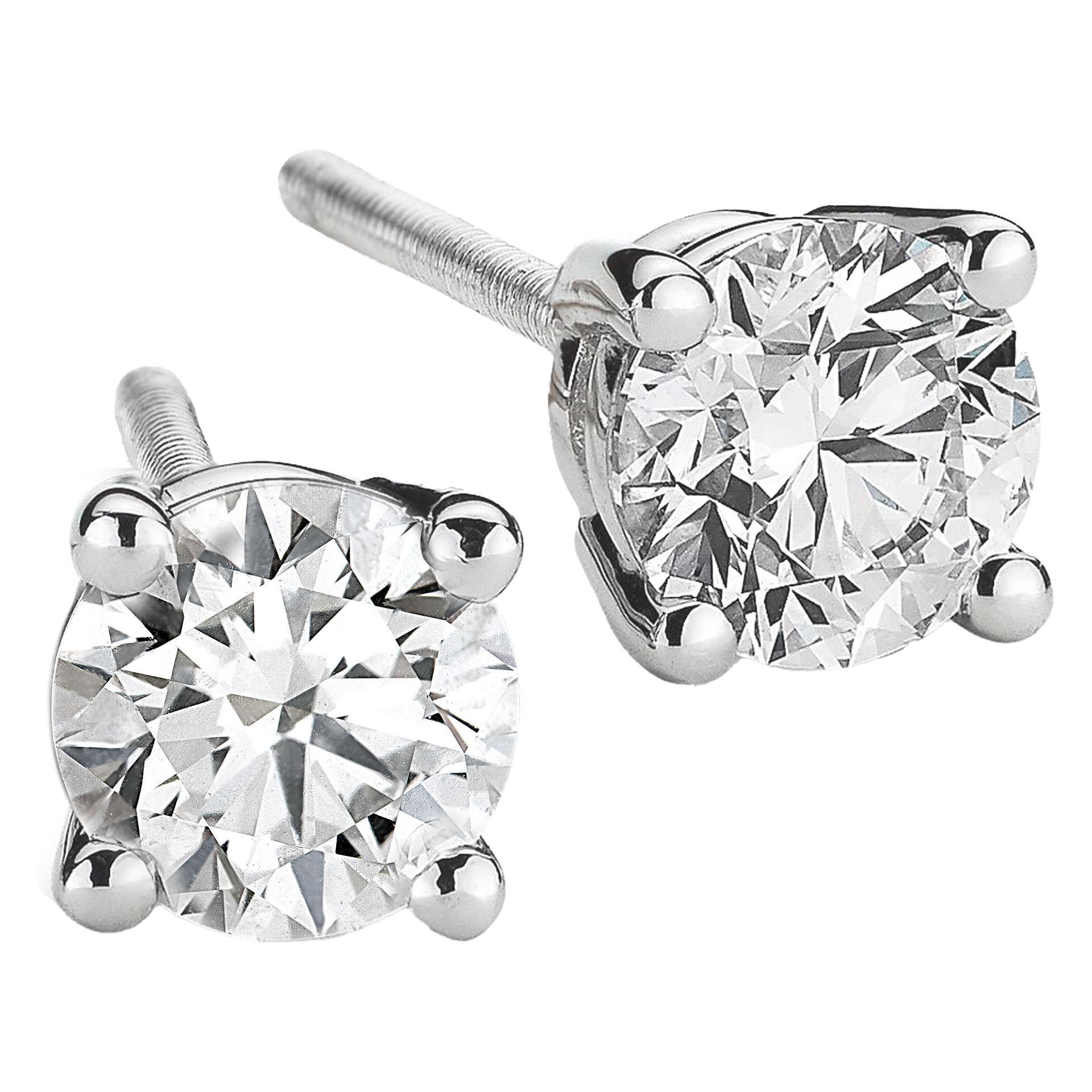 Pair of Diamond studs: 2.01 carats (I color, SI1 clarity) and 2.01 carats (H color, SI2 clarity). image 3