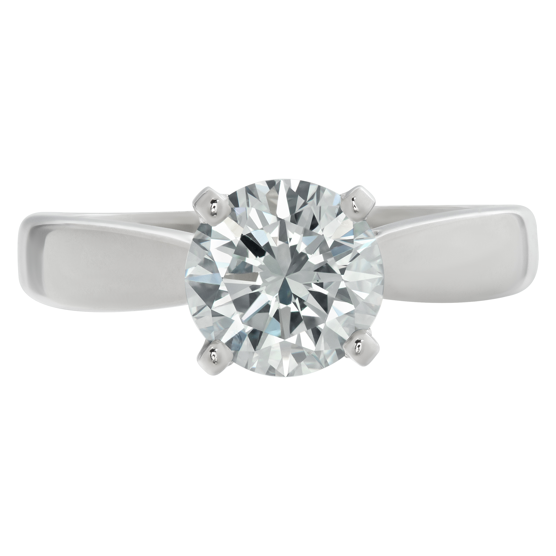 GIA certified round brilliant cut 1.78 carat diamond (I color, VS1 clarity) ring image 2