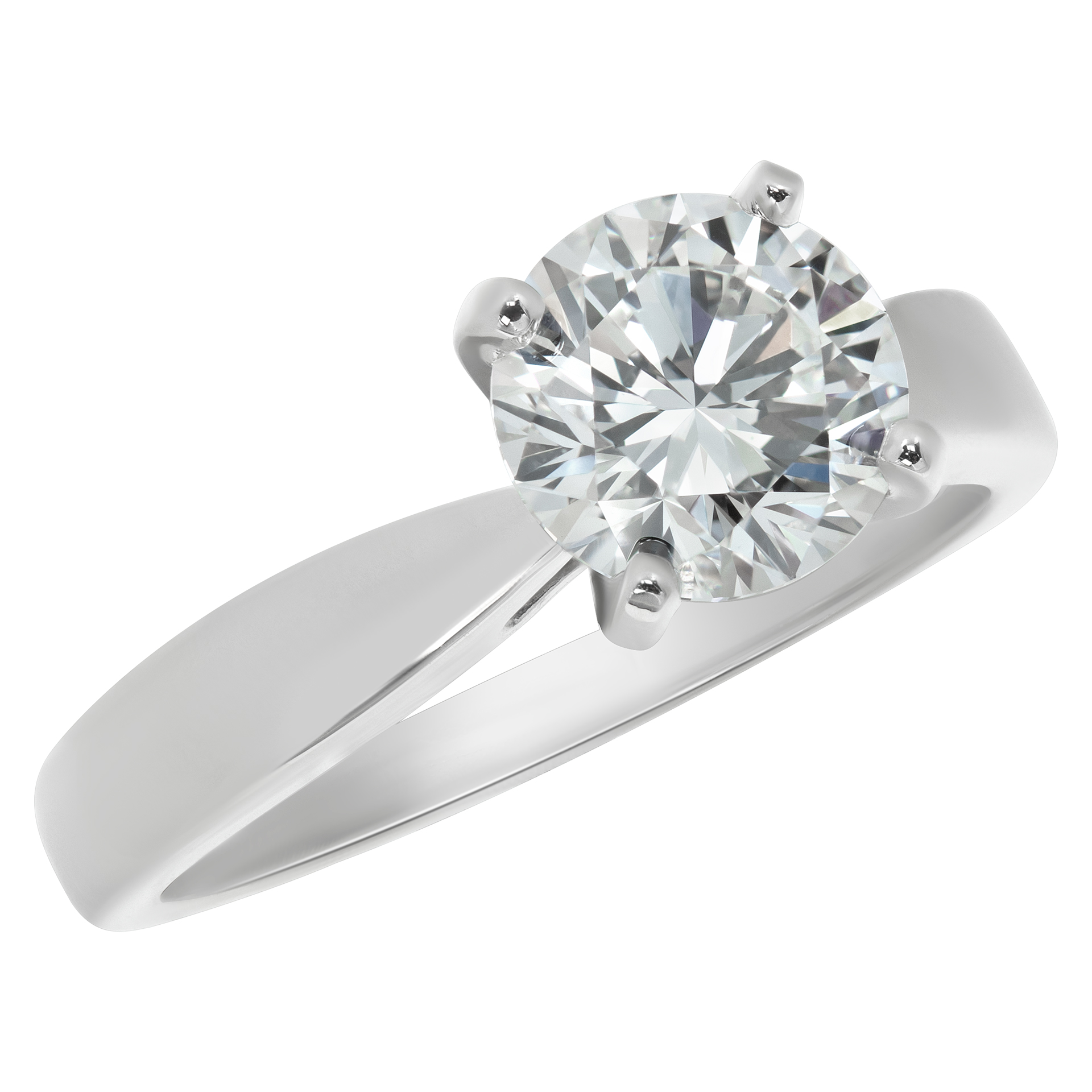GIA certified round brilliant cut 1.78 carat diamond (I color, VS1 clarity) ring image 3