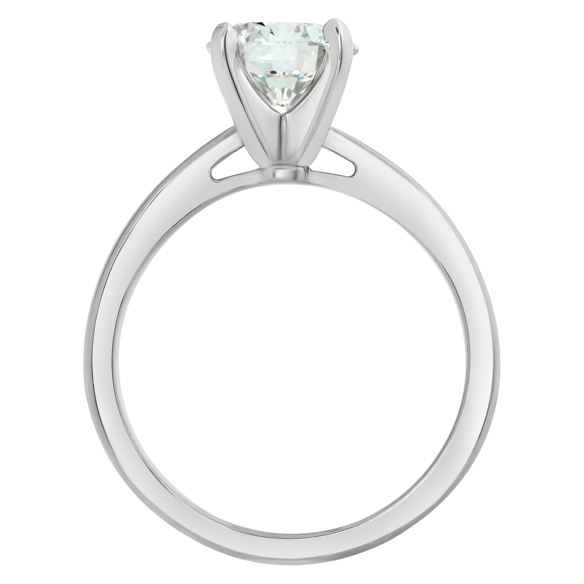 GIA certified round brilliant cut 1.78 carat diamond (I color, VS1 clarity) ring image 4
