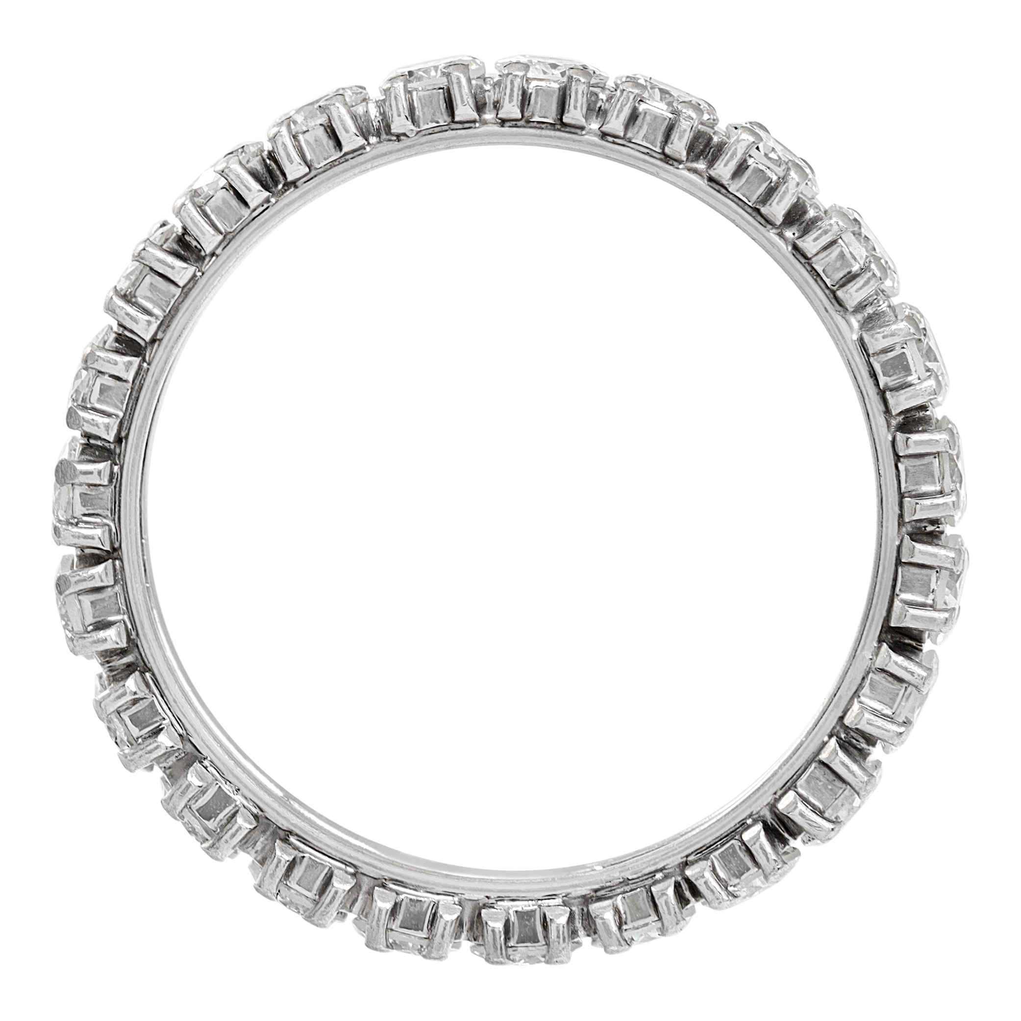 Platinum eternity band with approximately 2 carats in round cut diamonds (Stones) image 4