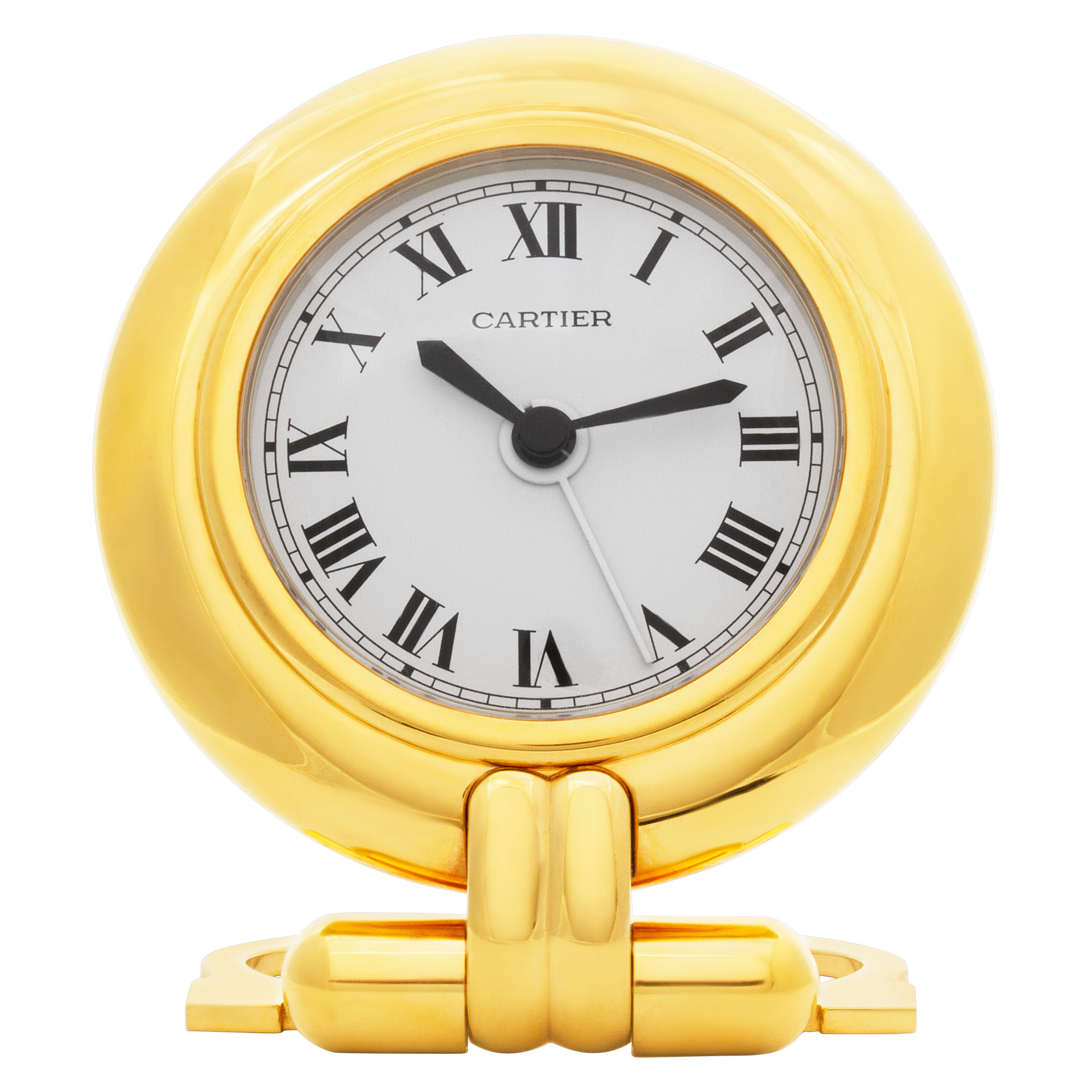 cartier gold desk clock