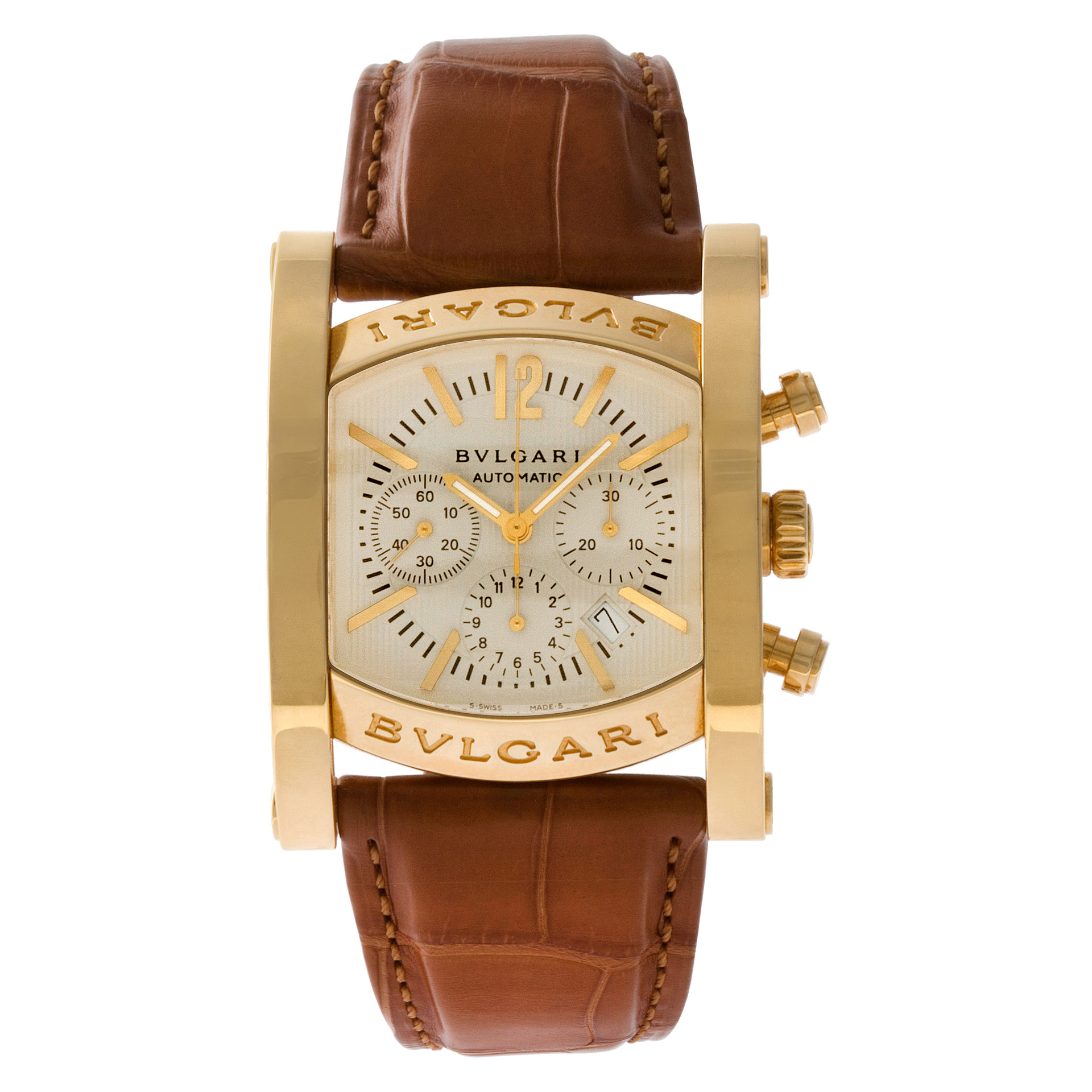 Pre-owned Bvlgari Assioma AA44GCH in 