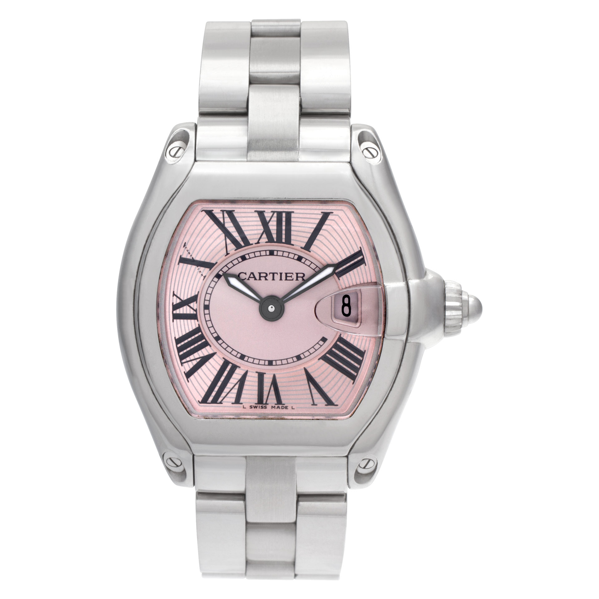 cartier watch with pink face