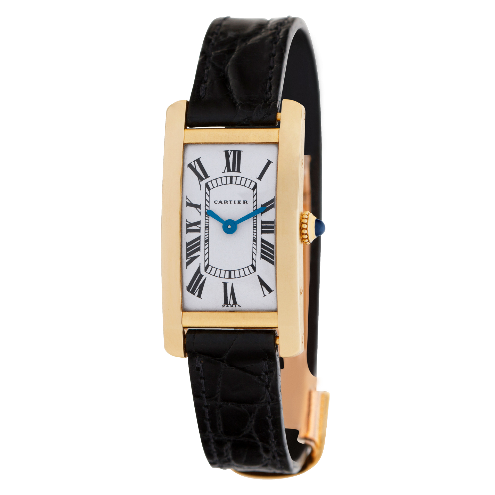 Used Cartier Tank Americaine xxx 18k White dial 18mm Manual