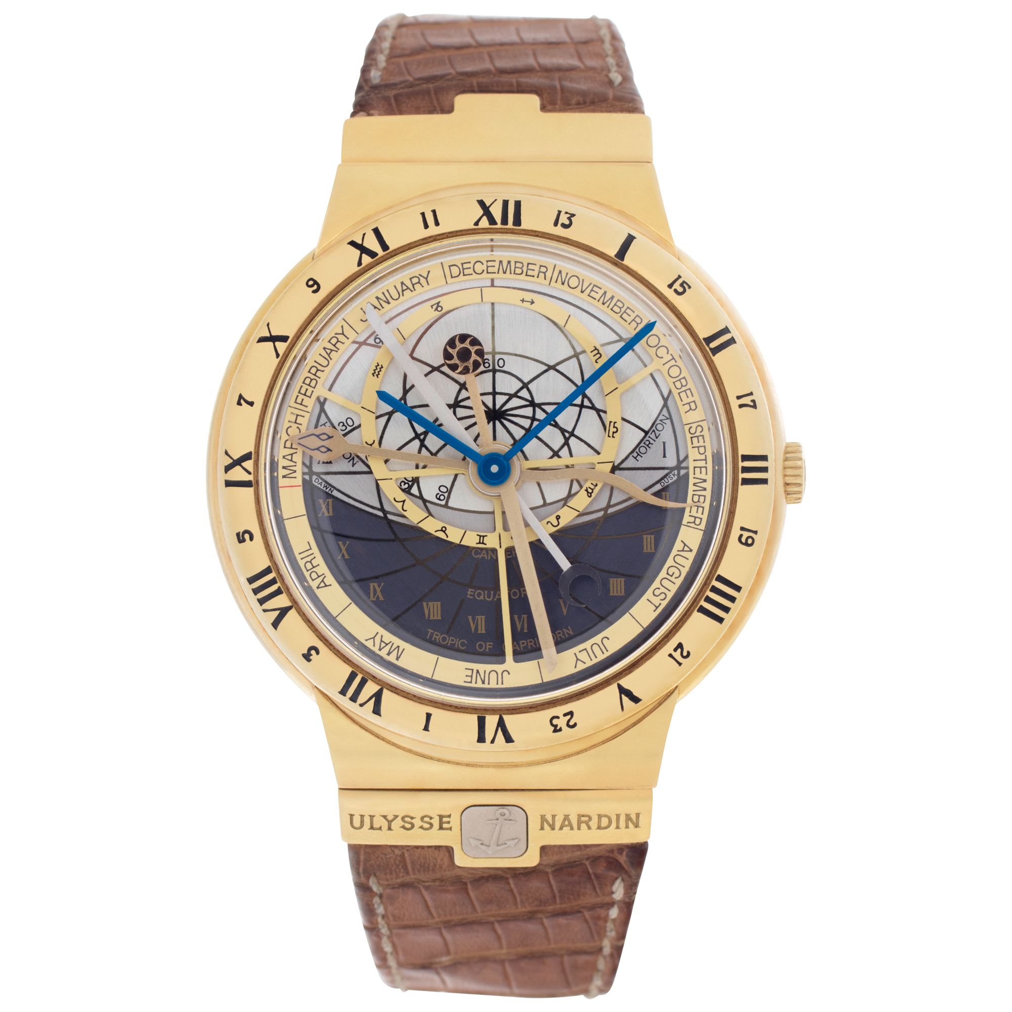 Pre-owned Ulysse Nardin Galaxy 901-22 18k Gold dial 40mm |