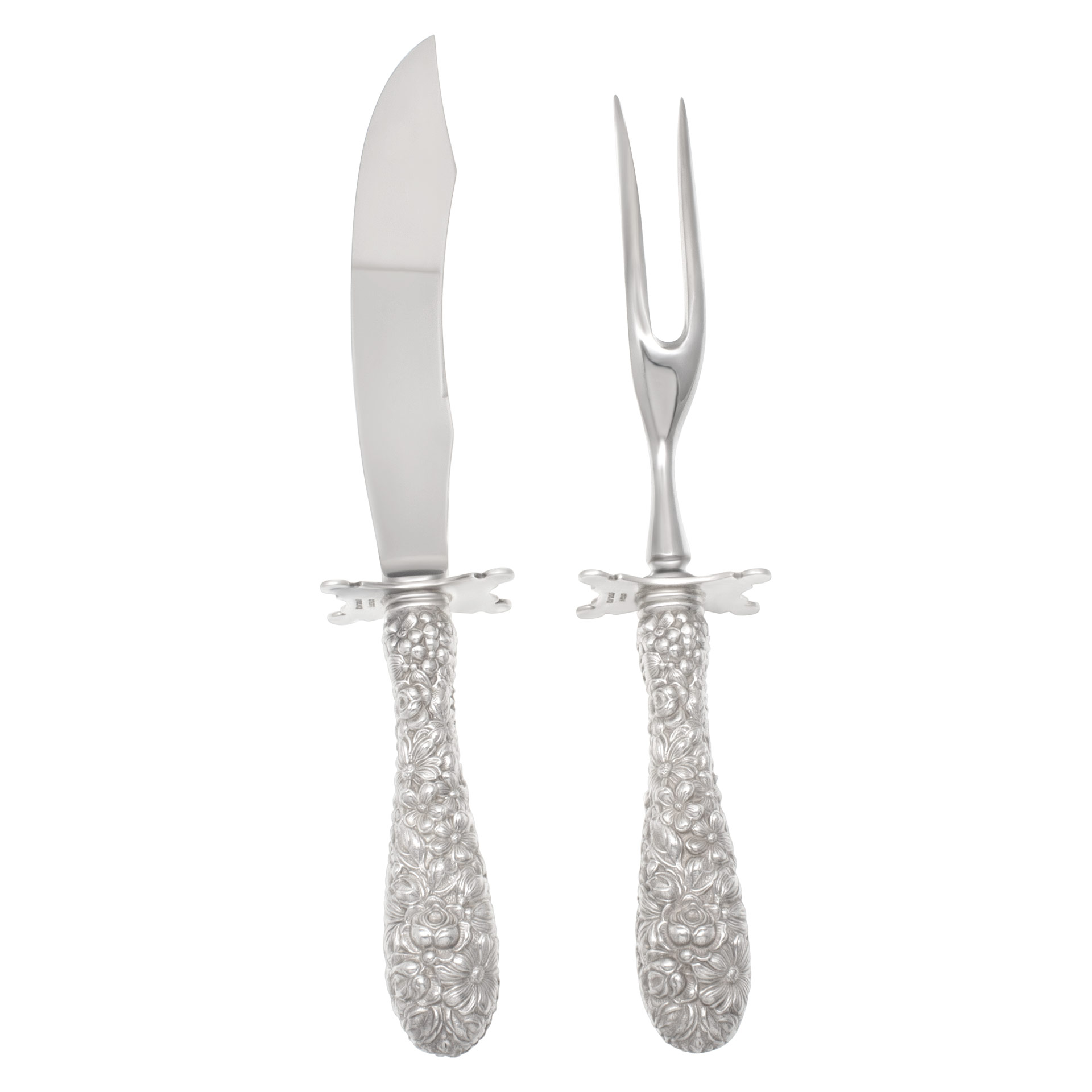 Rose by Stieff Sterling Silver Steak Carving Set 2-piece 9 3/4" 