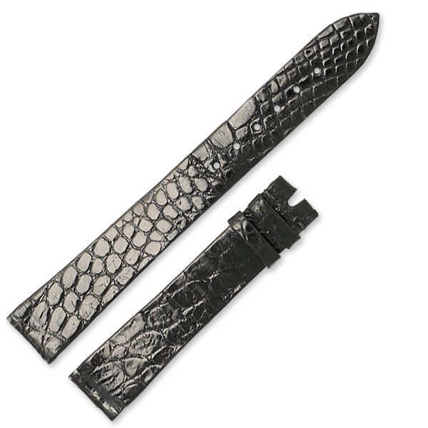 Ladies Piaget black alligator strap (14x12)