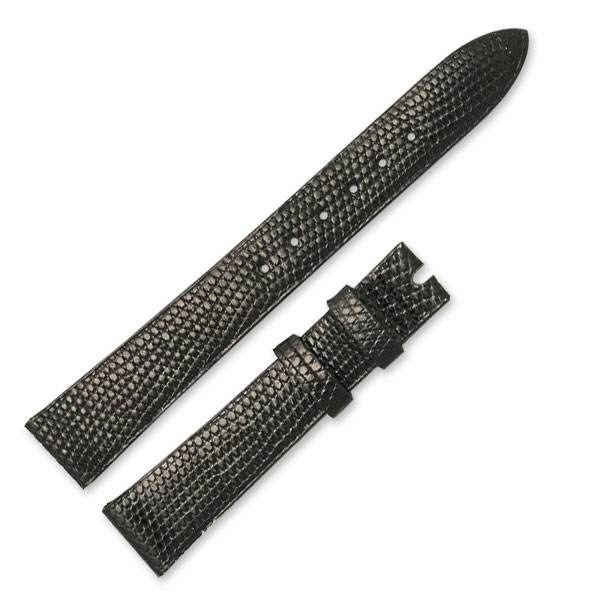 Ladies Piaget black lizard strap (14x12)