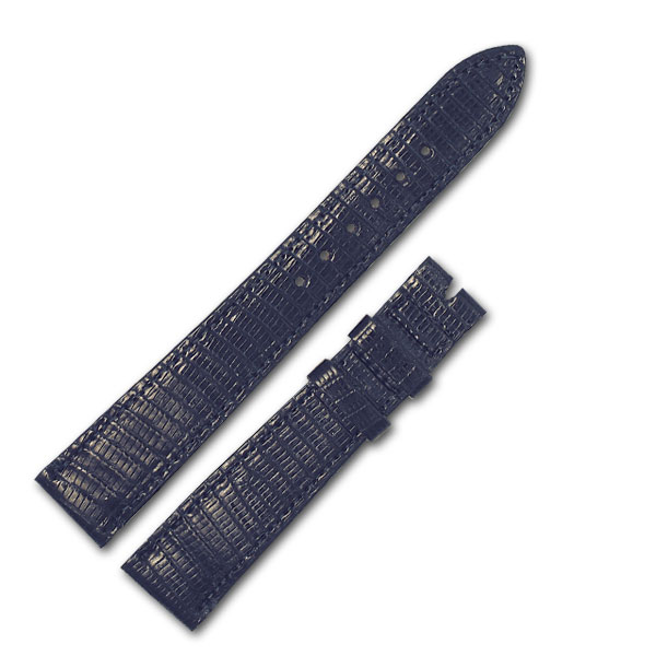 Cartier dark blue  lizard strap (16x14)