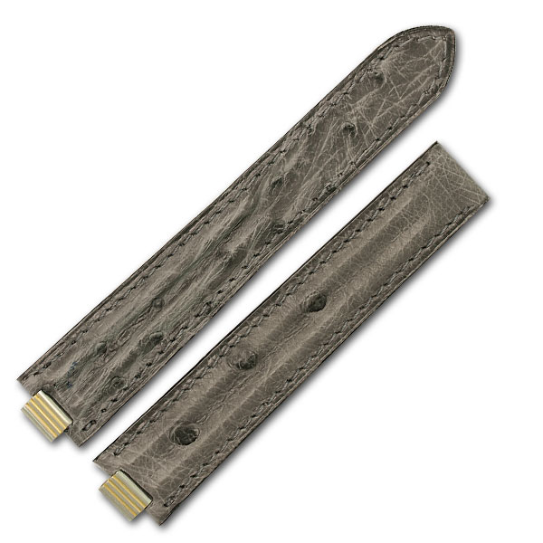 Cartier gray ostrich strap (16x14)