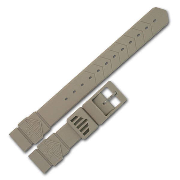 Ladies Tag Heuer gray rubber strap (18x16)