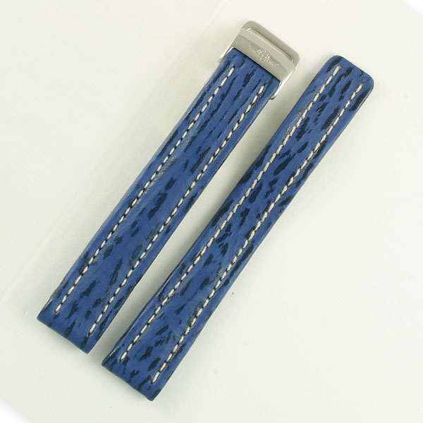 Breitling blue sharkskin strap (15x14)