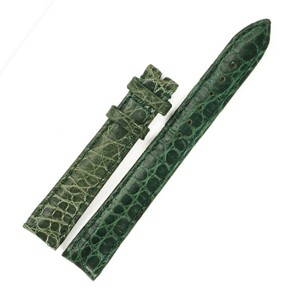 Chopard Olive green alligator strap. (14x12)