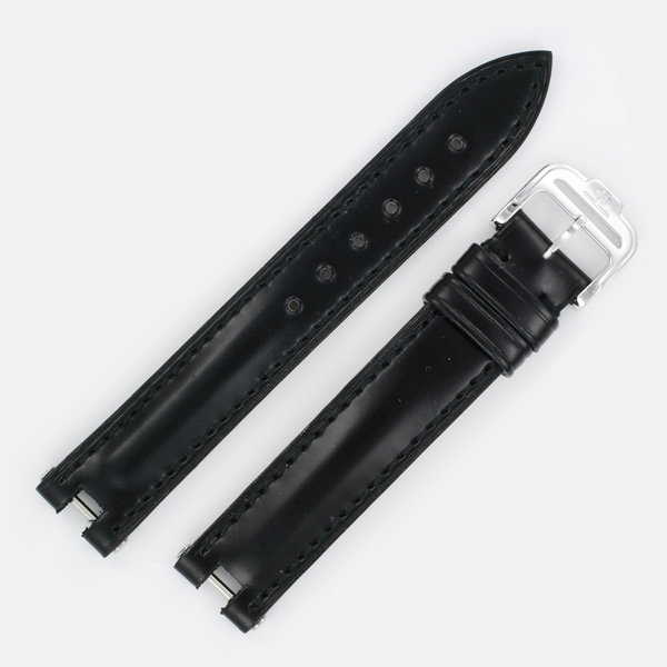 Baume & Mercier Linea black calf strap with tang buckle(15x15)