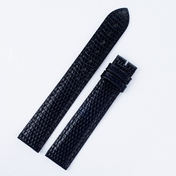 Cartier black lizard strap 17 x 16
