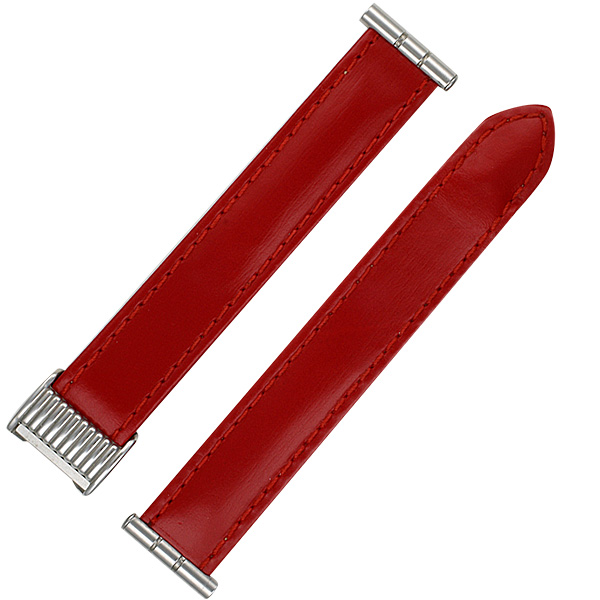  Ladies Boucheron Reflet small steel red calf strap (17x14)