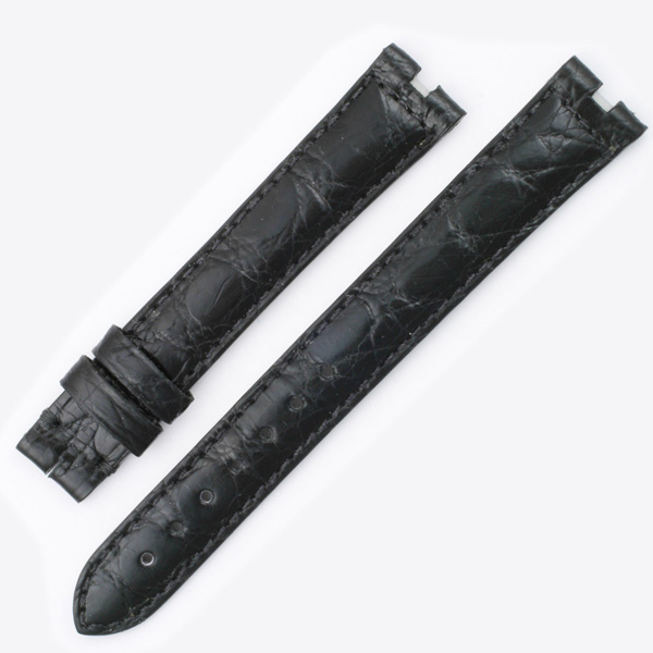 Cartier black crocodile strap. (12x12)