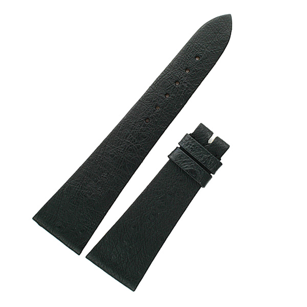 Corum black ostrich strap (14x22)