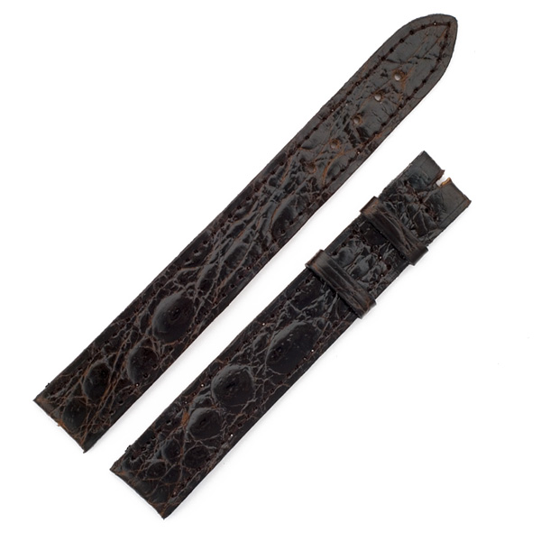Cartier dark brown crocodile strap (15x14)