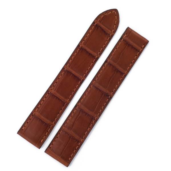 Cartier brown deployment crocodile strap (17x16)