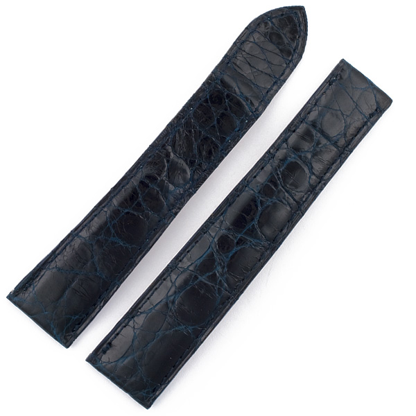 Cartier blue crocodile strap (19mm x 16mm)