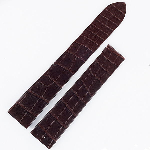 Cartier Santos chocolate brown alligator strap (18.5mm x16mm)