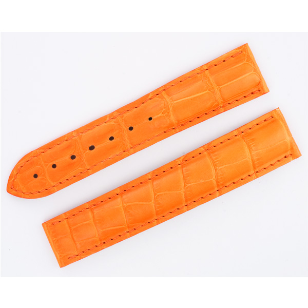 Omega orange alligator strap (20x18)