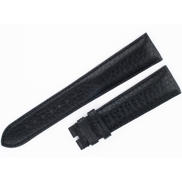 Omega black pig skin strap (20x16)
