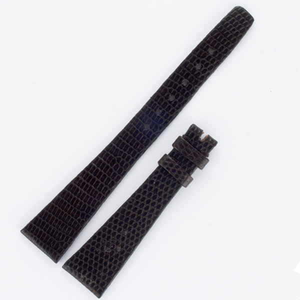 Patek Philippe dark brown lizard strap (16x10)