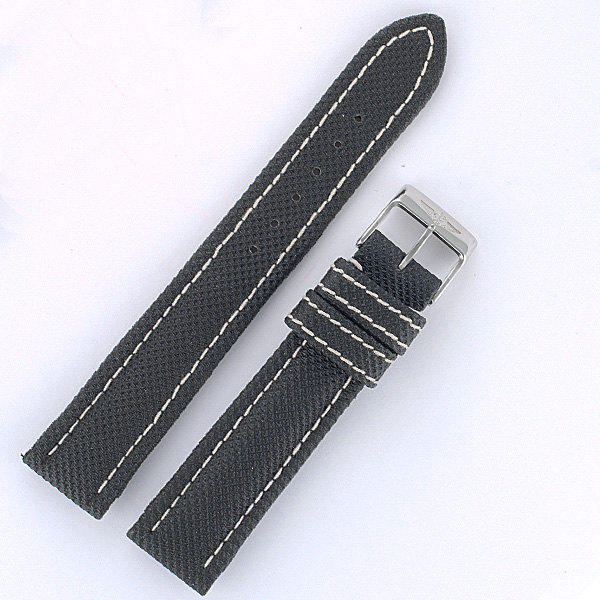 Breitling gray nylon strap with stainless steel buckle (18x16)