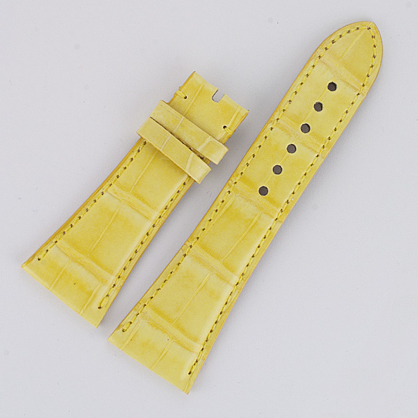 Cartier yellow alligator strap for lds Divan (24x18) 4 1/8" & 2.5" long