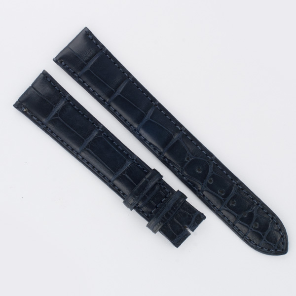 Cartier navy blue alligator strap (18x16)