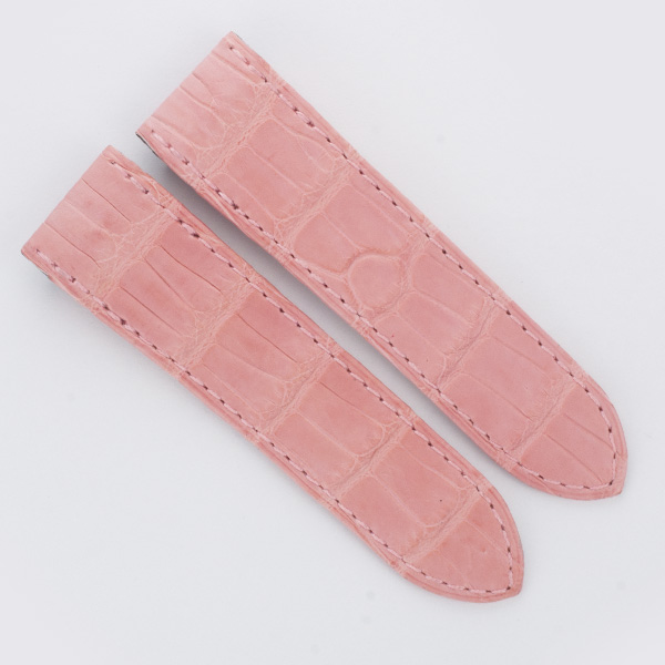 Cartier for Santos 100 pink alligator strap (23mmx21mm)