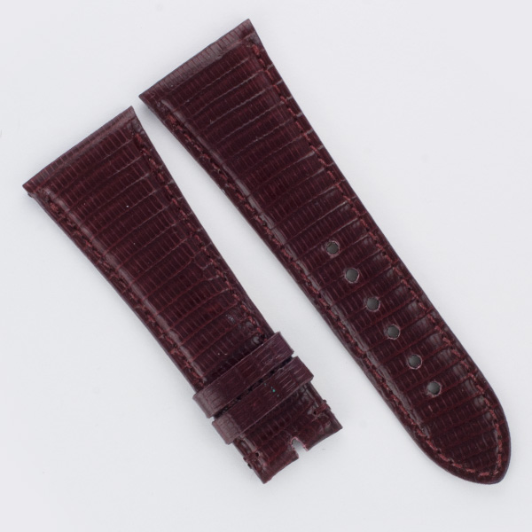 Cartier burgundy lizard strap for lds Divan (24x18)
