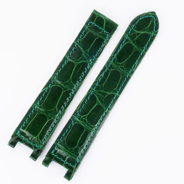 Cartier Pasha shiny green alligator strap (18x16)