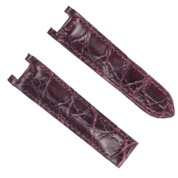 Cartier Burgundy crocodile strap for Pasha (20mm x 18mm)