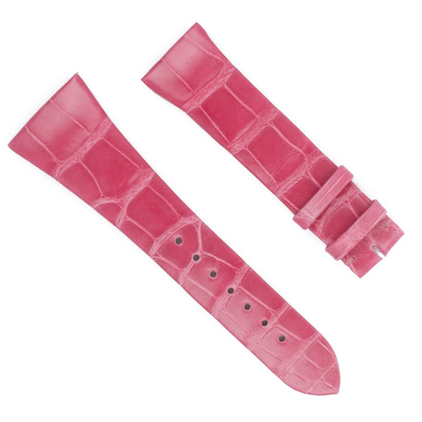 Cartier pink alligator strap (25x16)