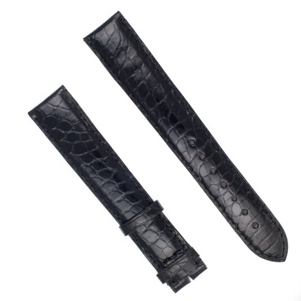 Cartier Shiny Black Alligator Strap (20x18)