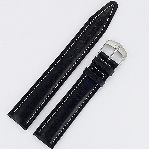 Tag Heuer Black Leather Strap w/ White Stiching and Buckle (20.5x18)