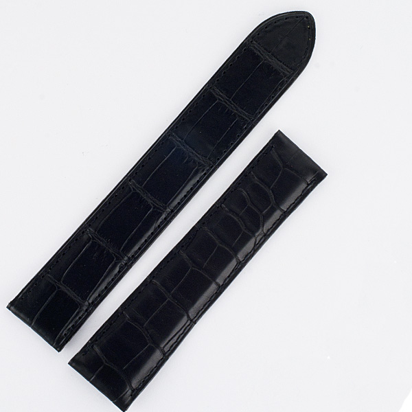 Cartier black matte alligator strap (20x18)