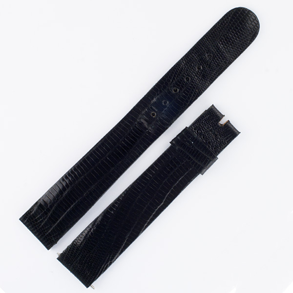 Rolex long black lizard strap 17x16